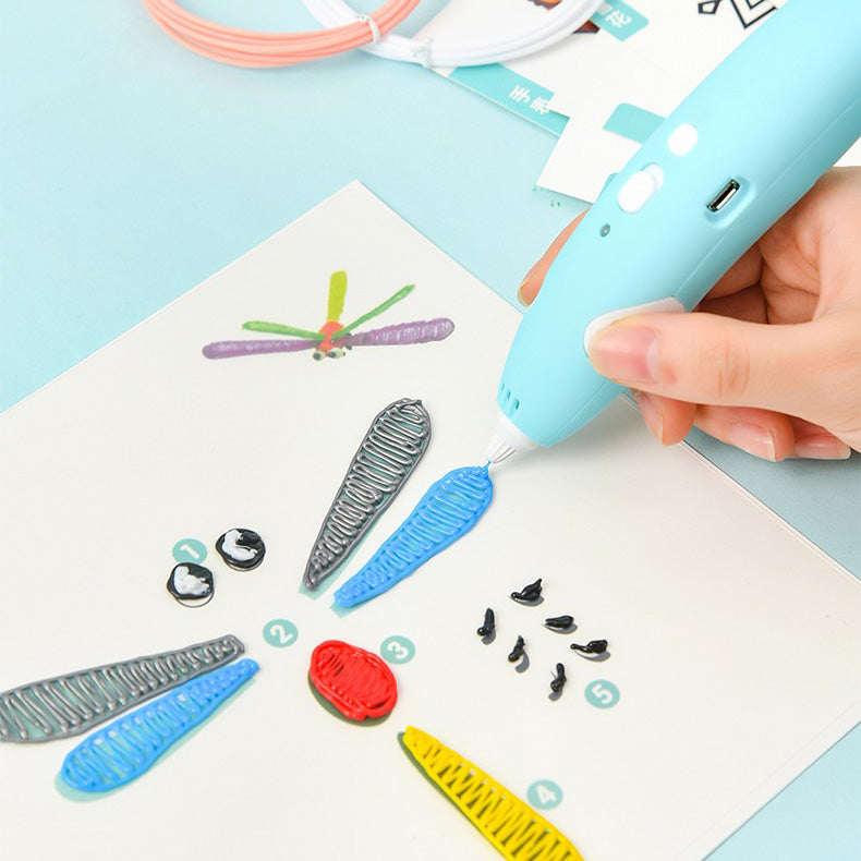 A colorful fly made with a 3D Drawing Pen toy.