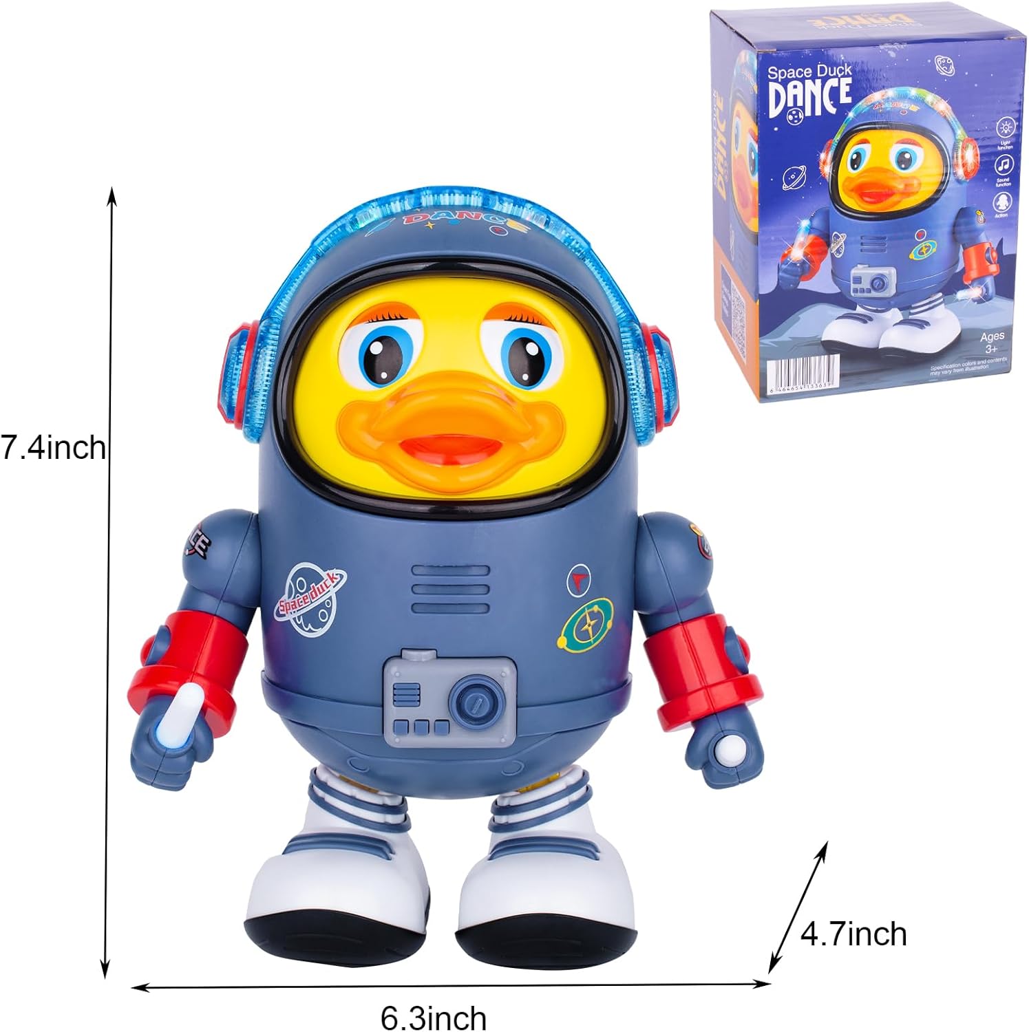 thumbnail image 2 of Miracland Astronaut Dancing Toy With Lights & Music - Orange Space Man Crawling Toy For Babies 2 of 13
