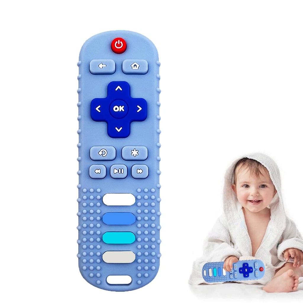Blue Baby ChewMote teething toy.