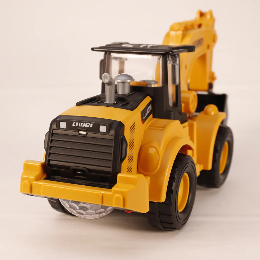 Rear side of the Dancing Digger toy.