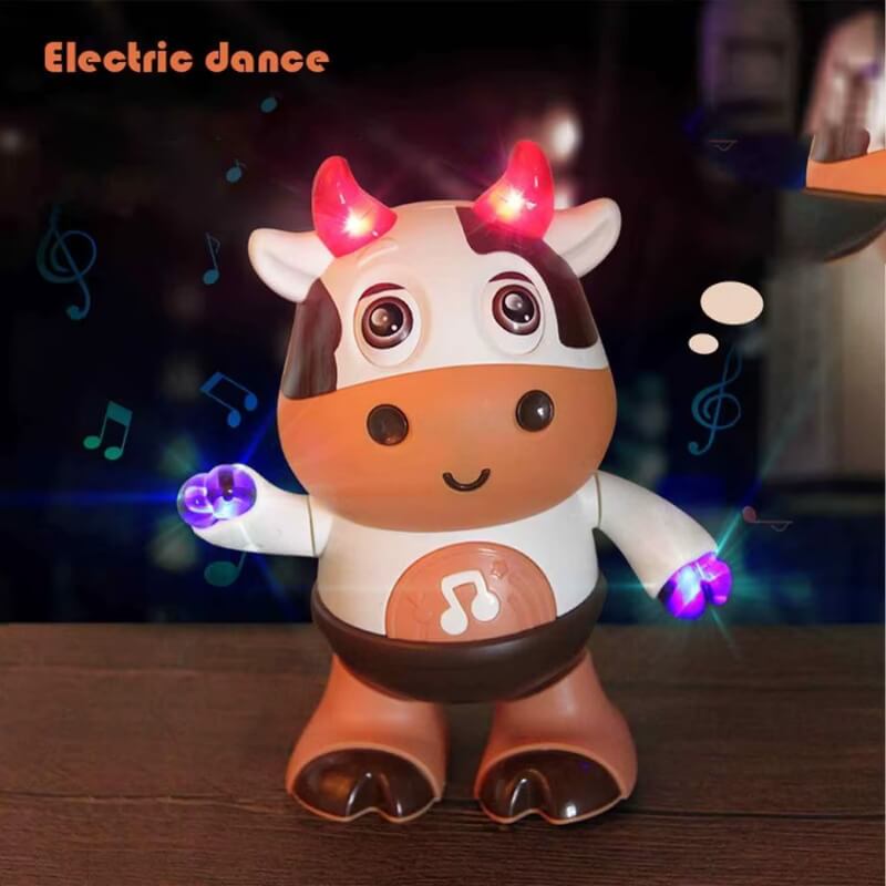 Disco Cow toy for toddlers with lights, music and dance moves.