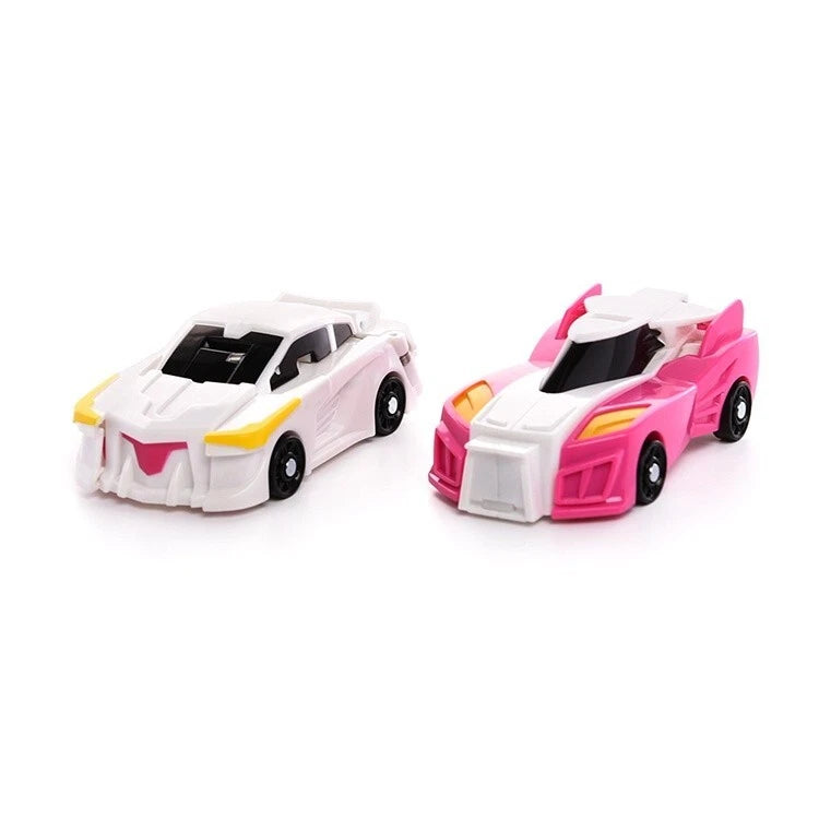 Two toy cars included in the Fusion Bots set by Smartoon Kids.