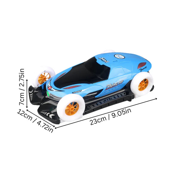 Dimensions of the Turbo Twist Racer toy.