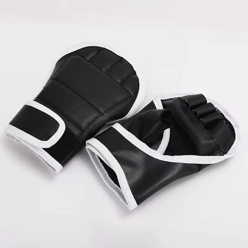 Black protective gloves featured in the Hit the Beat Game.