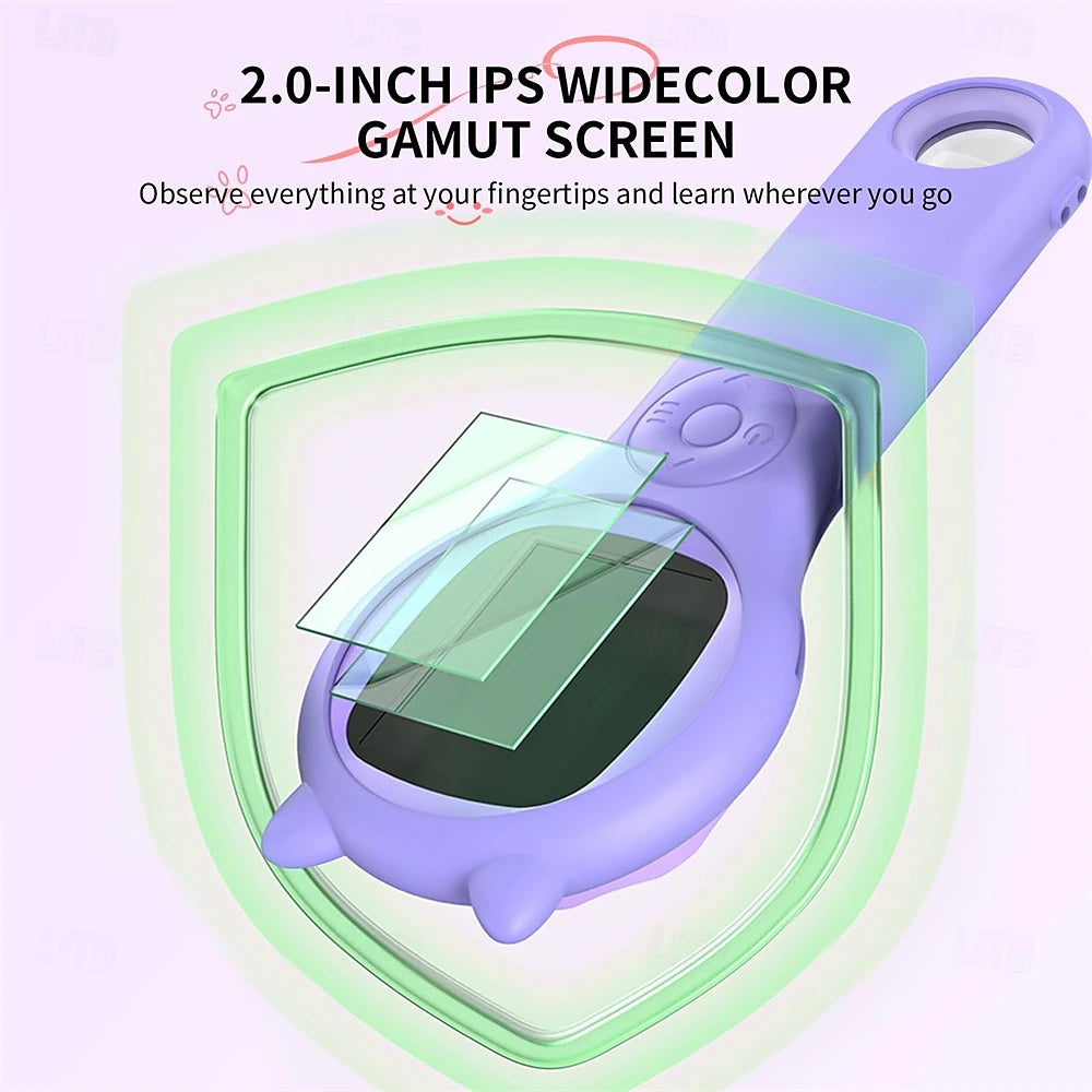 Little Scientist Microscope  for children featuring a 2 inch IPS screen. 