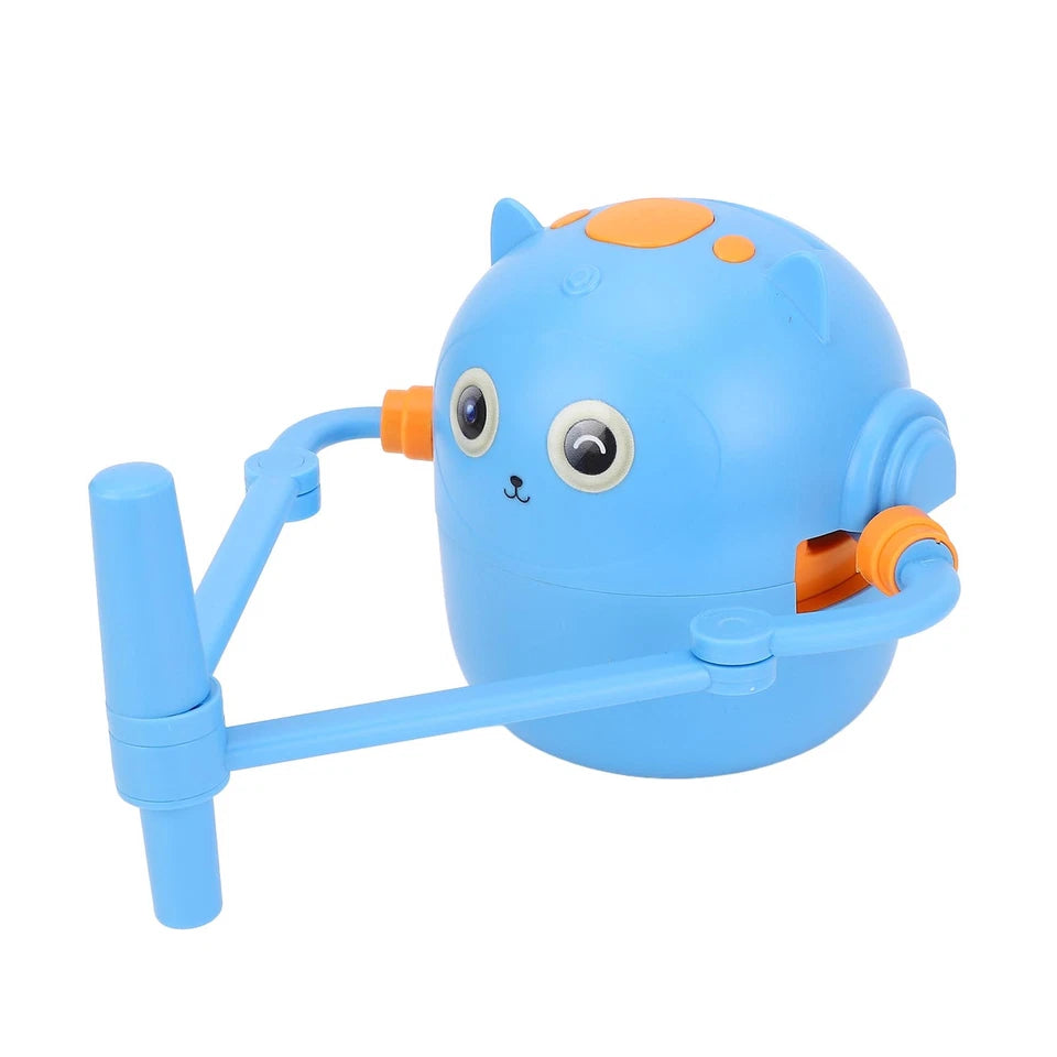 Blue robotic drawing toy for kids.